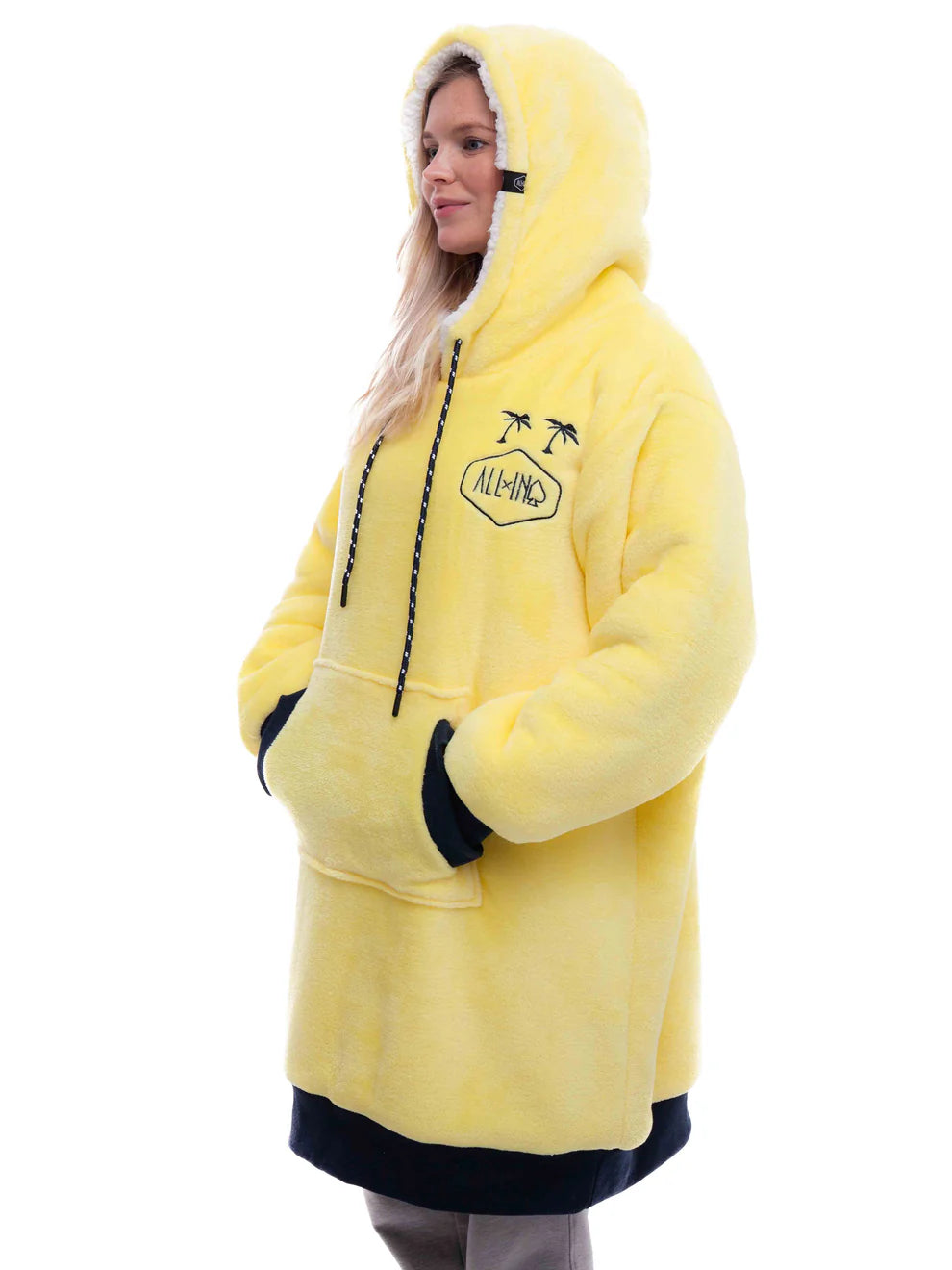 Plaid Poncho Dark Yellow