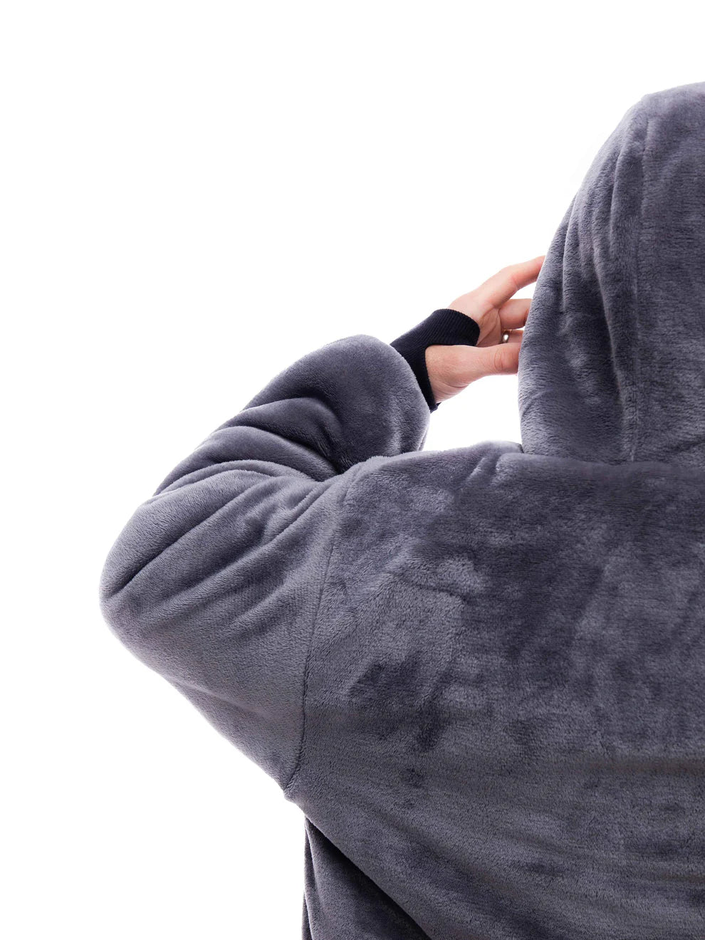 Plaid Poncho Charcoal