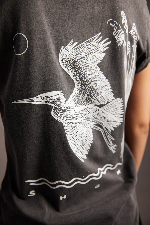 T-Shirt Sir Fish a Lot Black Washed Women