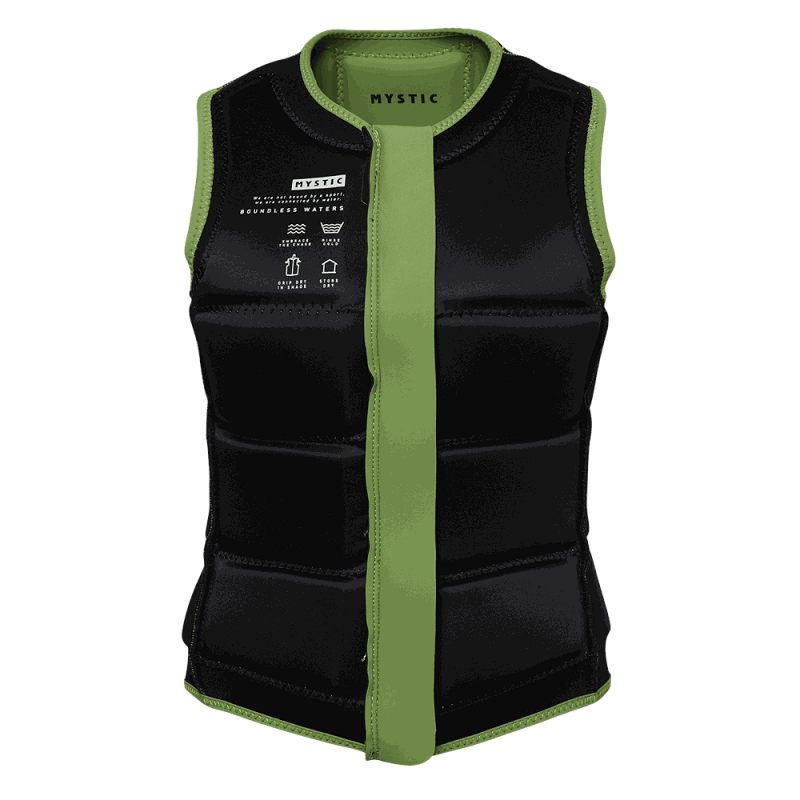 Star Impact Vest Fzip Wake Soft Green