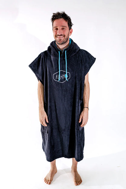All-In Flash Classic Poncho Black/Turquoise