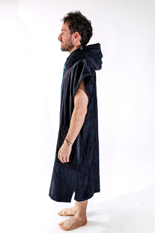 All-In Flash Classic Poncho Black/Turquoise