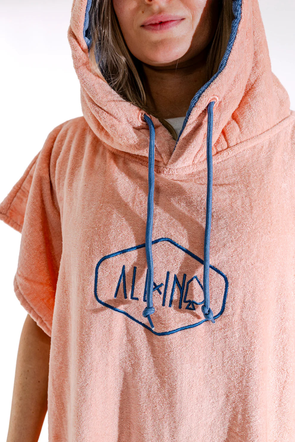 All-In Flash Classic Poncho Coral/Blue