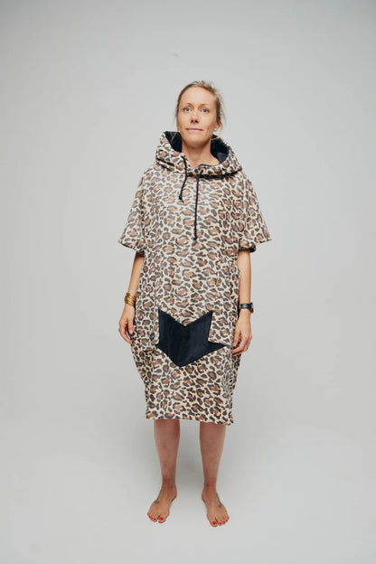 All-In Beach Crew V Poncho Leopard