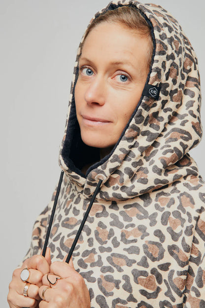 All-In Beach Crew V Poncho Leopard