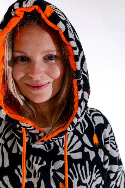 All-In Beach Crew V Poncho Corail