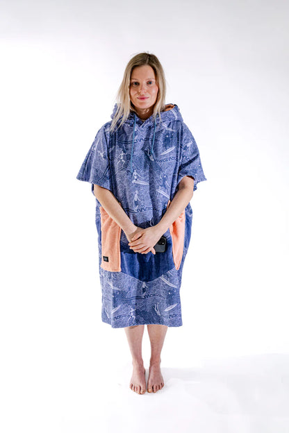 All-In Beach Crew V Poncho Surfing Madame