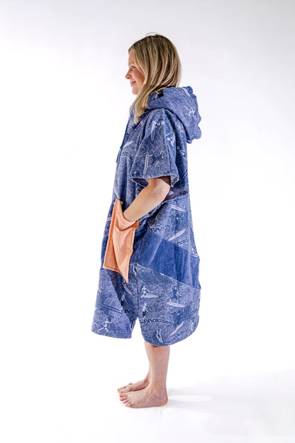 All-In Beach Crew V Poncho Surfing Madame