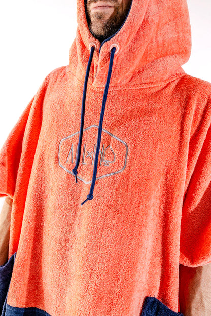All-In Beach Crew V Poncho Orange