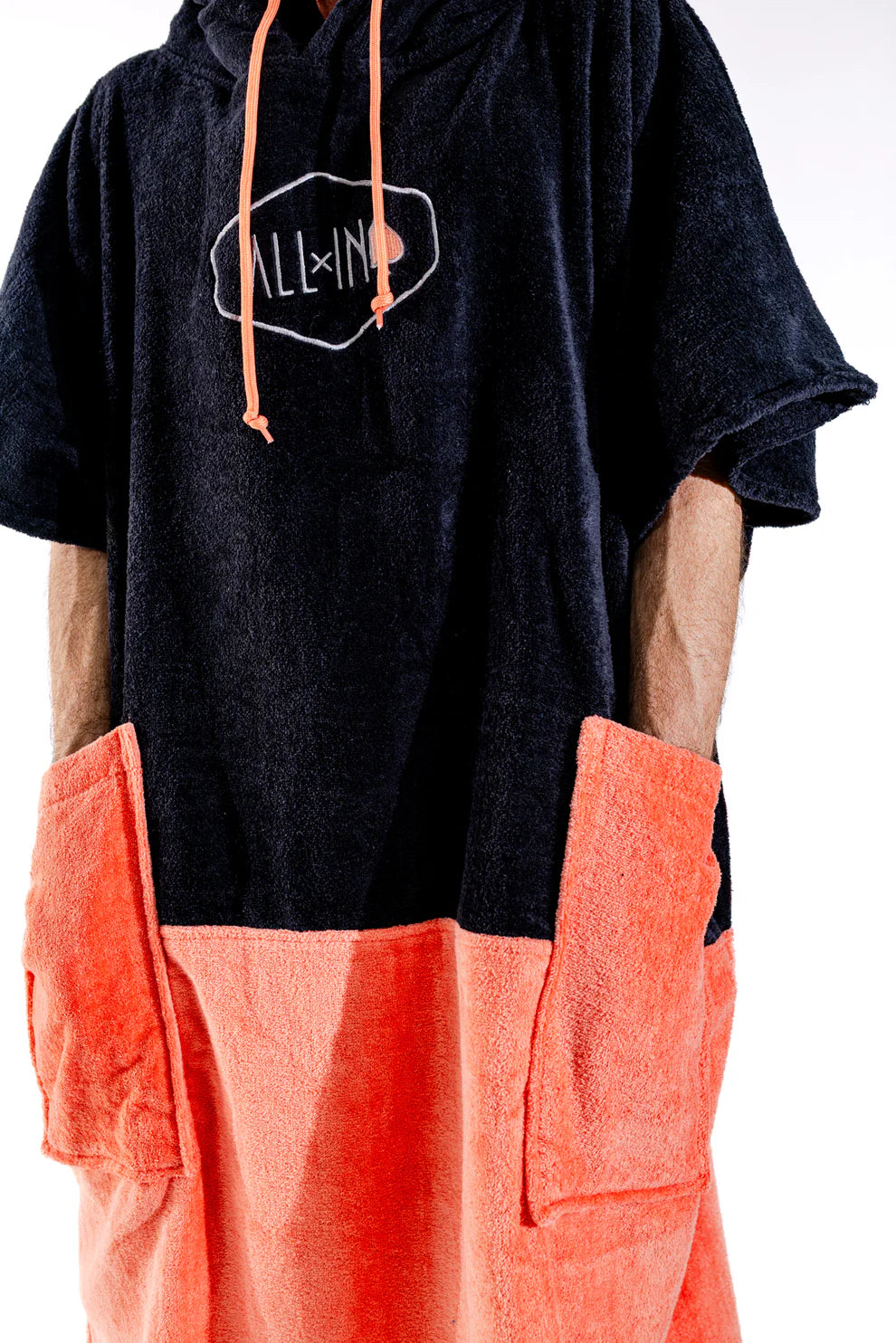 All-In Flash Line V Poncho Black/Orange