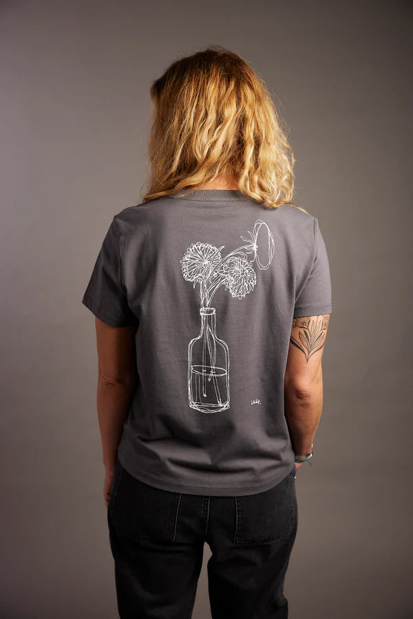 T-Shirt In Bloom Charcoal