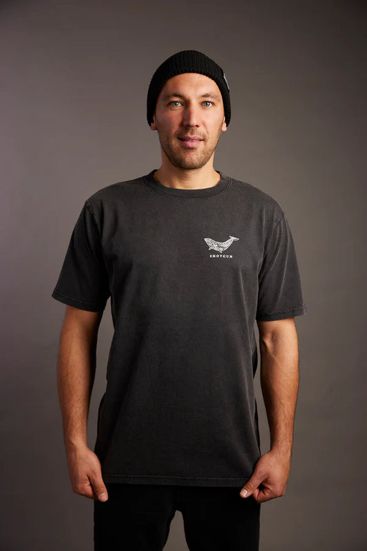 T-Shirt Loose Wal Black Washed