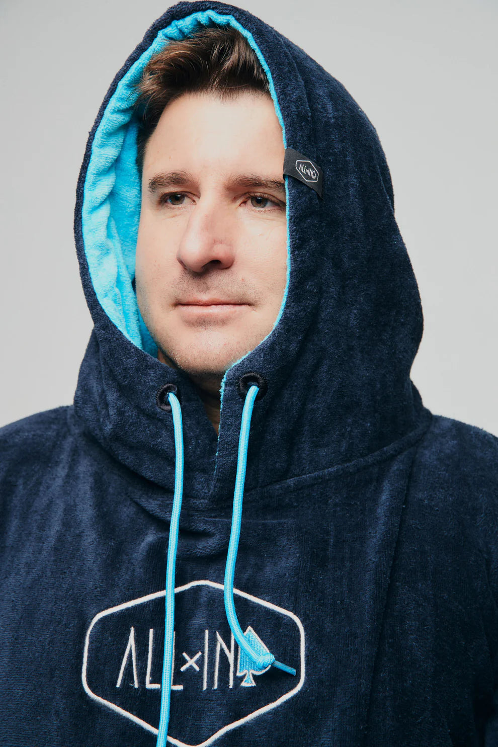 All-In Beach Crew V Poncho Blue/Surf
