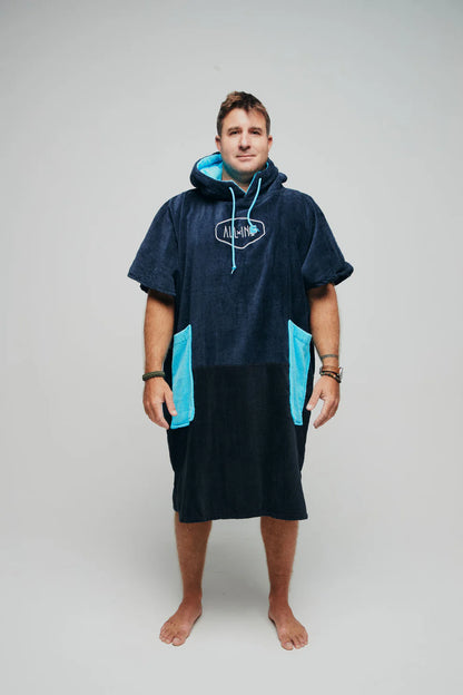 All-In Beach Crew V Poncho Blue/Surf