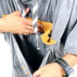 Crew Line V Poncho Grey/Occre