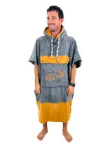 Crew Line V Poncho Grey/Occre